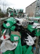 *Stillage of Black Plastic Guttering and Downpipe