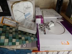 *2 Toilet Seats, Clock, Mosaic Tile Sheets, Pictur