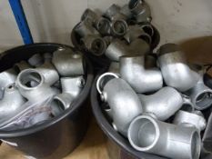 *3 Tubs of Steel Pipe Elbows