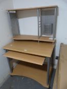 Computer Desk with Shelves and Pullout Shelf