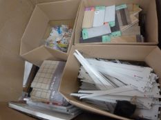 *Pallet of Flooring Samples, Metal Shelf Brackets,