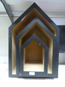 *3 Graduated House Shaped Display/Storage Units