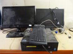 *HP Computer with 2 Monitors and a Keyboard