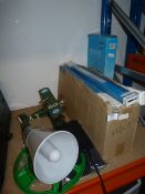 *Metal Exit Sign, Model Plane, Megaphone, Fluoresc