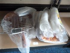 *Frying Pan, Plastic Cups, Foil Lasagna Trays