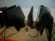 *4 Computer Monitors and a Samsung TV