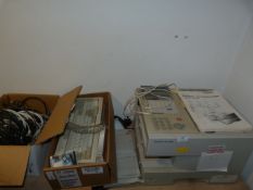 Panafax UF560 Keyboard and a Box of Assorted Cable