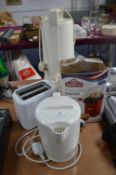 Electrical Items; Toaster, Kettle, Popcorn Maker,