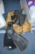 Holdall Containing Flipper and Diving Equipment