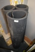 *3 Rolls of Black Rubber Matting