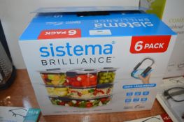 *Sistema Brilliance 6pc Food Storage Set