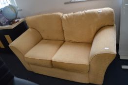 Two Seat Sofa in Pale Gold