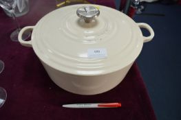 Large Enameled Cast Iron Casserole Dish