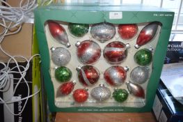 *Glass Christmas Ornaments 18pk