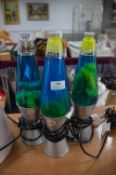 Three Lava Lamps