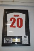 Michael Owen Framed Autograph