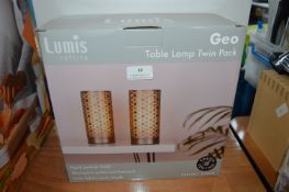 *Lumis Geo 2pc Table Lamp Set