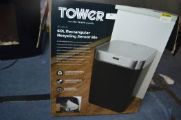 Tower 60L Rectangular Recycling Sensor Bin