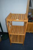 Three Height Bamboo Shelf Unit