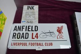 Anfield Road Liverpool Football Club Autographed S