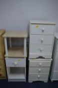 2 Bedside Drawer Units and a Cabinet