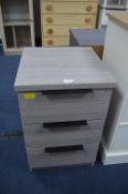 Small Grey Three Drawer Storage Chest