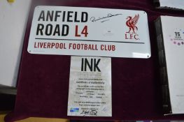 Anfield Road Liverpool Football Club Autographed S