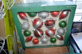 *Glass Christmas Ornaments 18pk