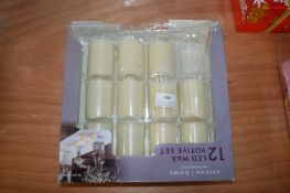 *Stenohome 12 LED Wax Votive Set