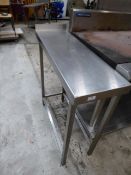 * S/S infill bench 300w x 900d x 950h