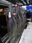 * 5 x pop top glass bottles