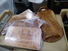 * 3 x wooden chopping boards