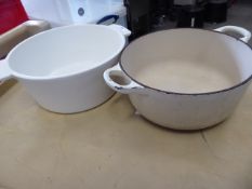 * 2 x small white cooking pots