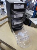 * 4 drawer unit ideal for dispensing coffee/tea supplies