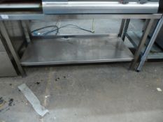 * S/S appliance shelf with undershelf 1200w x 500d x 600h