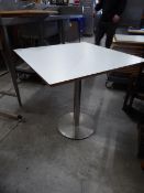 * 4 x tables with square tops and pedestal bases
