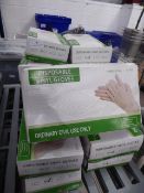 * 14 x 100 medium white disposable gloves