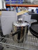 * 2 x S/S ice buckets with built in tongs