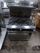 * Blueseal 6 burner gas oven with splash back and over shelf