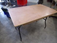 * 4ft x 2.5ft folding trestle table - wooden top