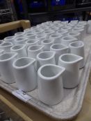 * small white milk jugs x approx. 50