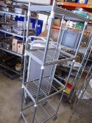 * wire racking - 400w x 550d x 1800h on castors