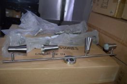 *Box of 12 Brushed Stainless Steel Four Spot Downl