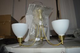 *Pallet of ~ 34 3LT Ceiling Light with White Shade