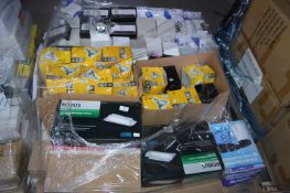 *Pallet of Small Strip Lights, 120w Screw Bulbs, 1