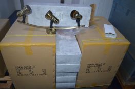 *30 Endon BA763 Triple Light Bow Spotlights (antique brass)