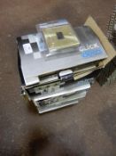 *4 Boxes of Brushed Brass Single Gang Sockets