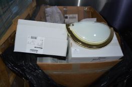 *Box of ~40 Brass Effect 60w Wall Lights 31070