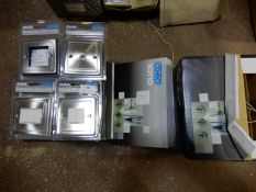 *5 Boxes of Brushed Stainless Steel Switches, Blan