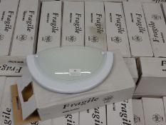 *75 Sozzi 31051 Half Round White Wall Lights